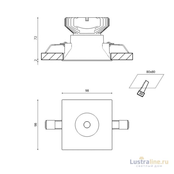 Корпус встраиваемого светильника SWG COMBO-34-WH 004173
