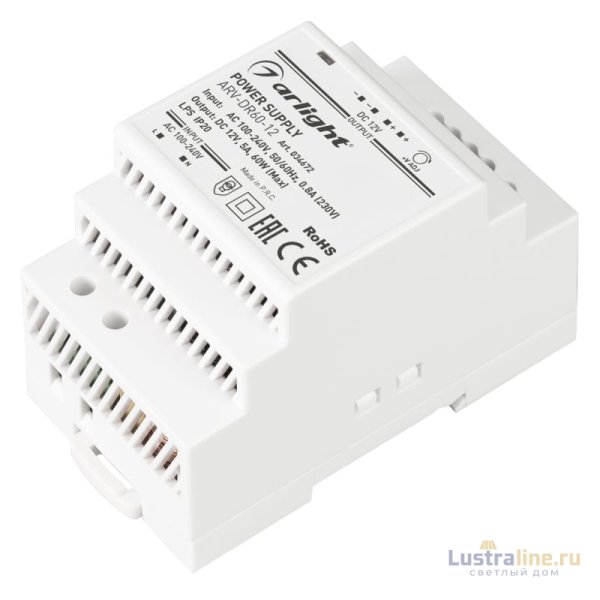 Блок питания Arlight ARV-DR60-12 (12V, 5A, 54W) 034672