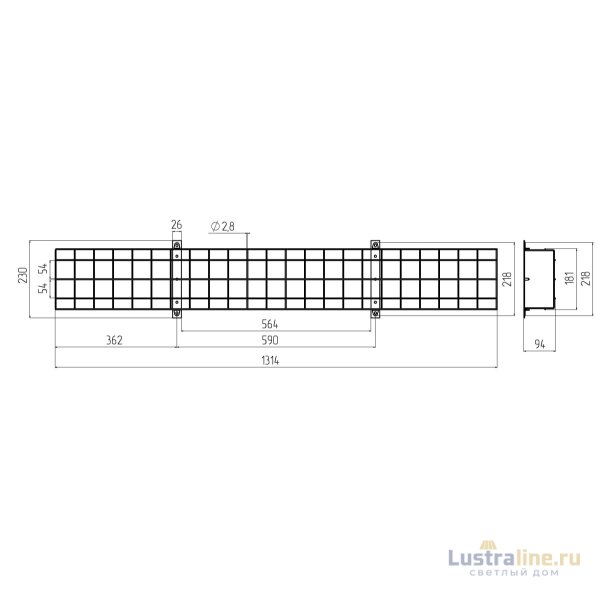Решетка защитная Эра SPO-BAR-1300-200 Б0049260