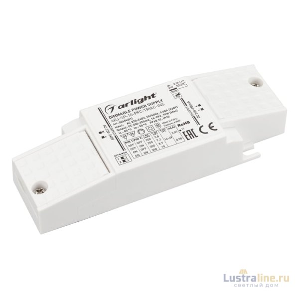 Блок питания Arlight ARJ-SP-10-PFC-Triac-INS (10W, 16-29V, 0.2-0.35A) 026042(1)