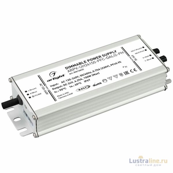 Блок питания Arlight ARPV-UH24150-PFC-DALI2-PH (24V, 6.3A, 150W, IP67) 026126(2)