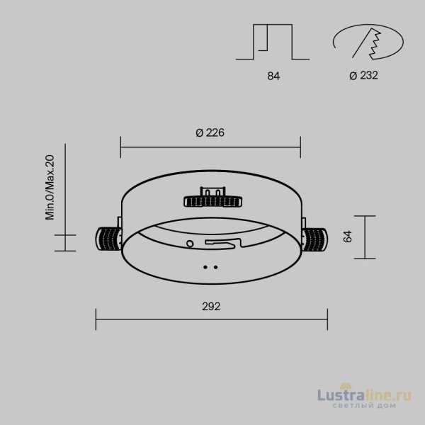 Аксессуар для встраиваемого светильника Maytoni Downlight DLA032-TRS24-W
