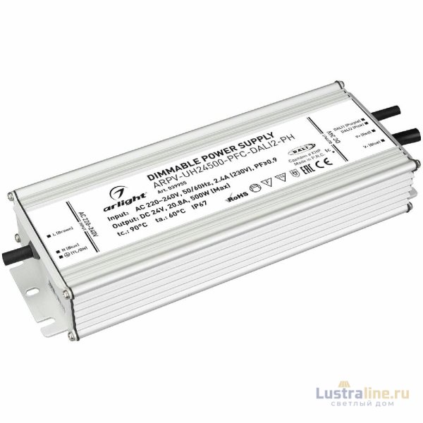 Блок питания Arlight ARPV-UH24500-PFC-DALI2-PH (24V, 20.8A, 500W, IP67) 039955