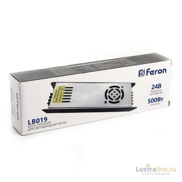 Трансформатор для светодиодной ленты Feron LB019 500Вт 24В IP20 48049