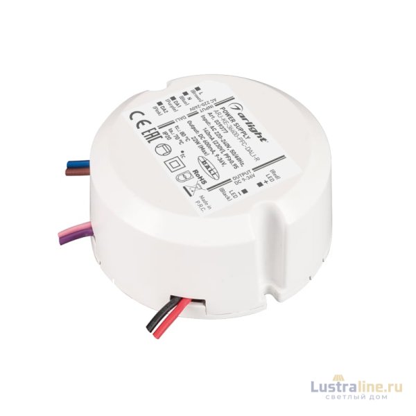 Блок питания Arlight ARJ-KE-36600-PFC-DALI-R (22W, 9-36V, 0.6A) 039377