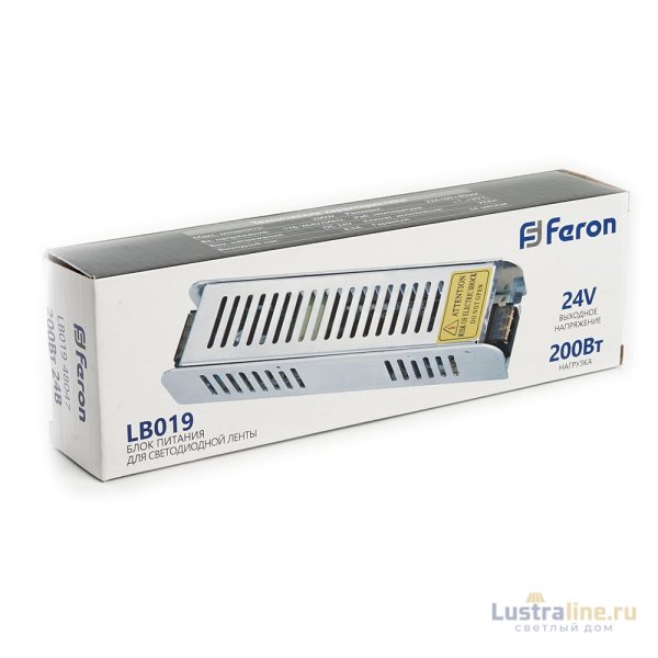 Трансформатор для светодиодной ленты Feron LB019 200Вт 24В IP20 48047