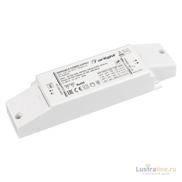 Блок питания Arlight ARJ-SP-40-PFC-Triac-INS (40W, 27-38V, 0.7-1.05A) 028185(1)