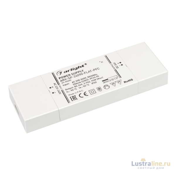 Блок питания Arlight ARV-SP-24090-Flat-PFC (24V, 3.75A, 90W) 033262