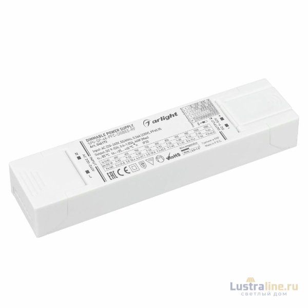 Блок питания Arlight SPV-SP-46-PFC-ZIGBEE-RF (46W, 9-53V, 0.6-1.05A, 2.4GHz) 046173
