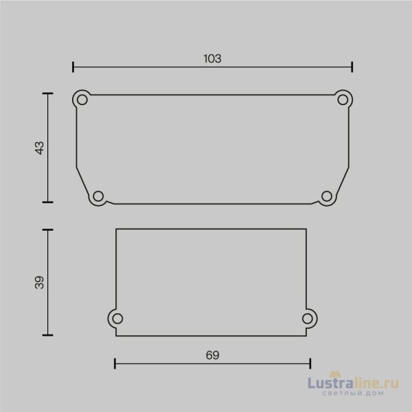 Заглушка декоративная для профиля ALM-9940-SC (4 шт.) Maytoni ALM012EC-SC-W