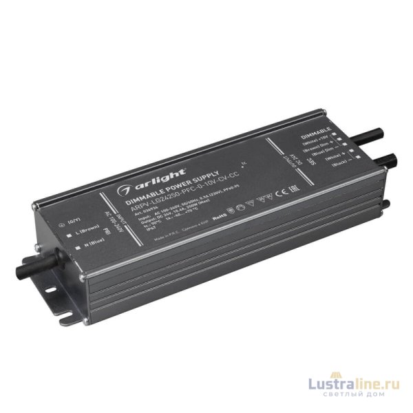 Блок питания Arlight ARPV-LG24250-PFC-0-10V-CV-CC 24V 250W IP67 10.4A 036936