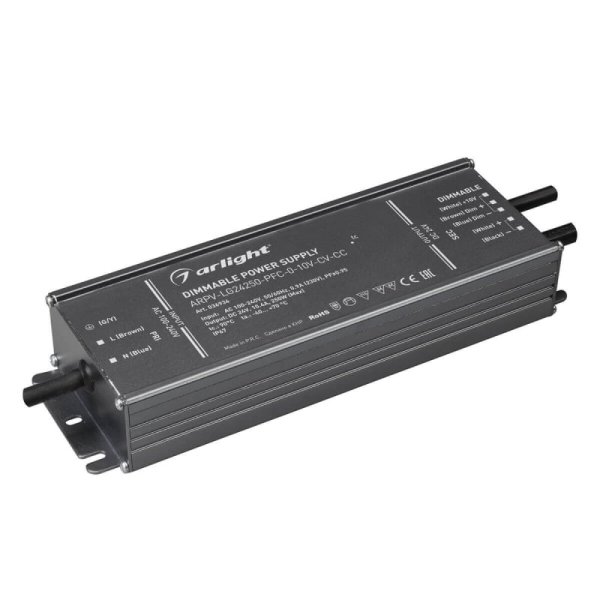 Блок питания Arlight ARPV-LG24250-PFC-0-10V-CV-CC 24V 250W IP67 10.4A 036936
