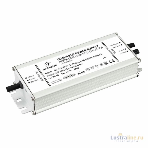 Блок питания Arlight ARPV-UH24240-PFC-DALI2-PH (24V, 10.0A, 240W, IP67) 025689(2)