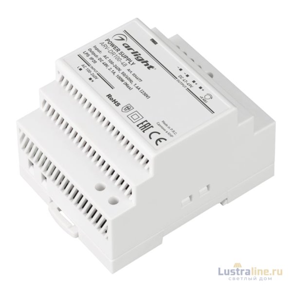 Блок питания Arlight ARV-DR100-48 (48V, 2.1A, 100W) 034677