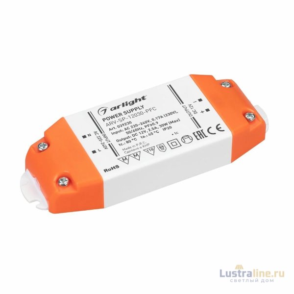 Блок питания Arlight ARV-SP-12030-PFC (12V, 2.5A, 30W) 039230 Блок питания Arlight ARV-SP-12030-PFC (12V, 2.5A, 30W) 039230
