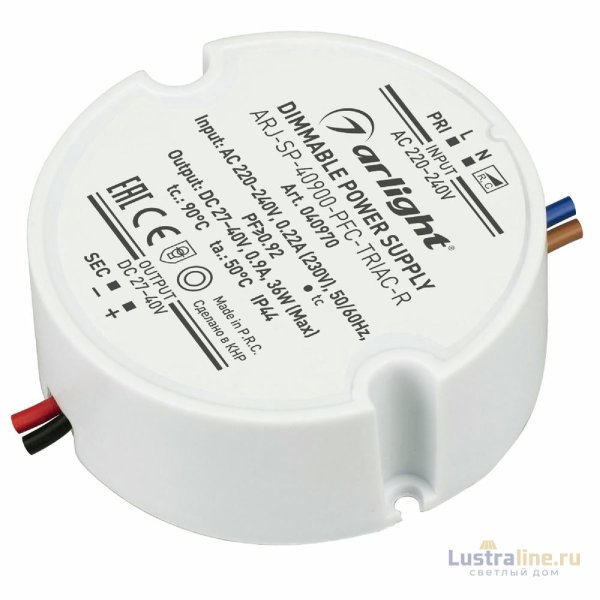 Блок питания Arlight ARJ-SP-40900-PFC-TRIAC-R (36W, 27-40V, 900mA) 040970 Блок питания Arlight ARJ-SP-40900-PFC-TRIAC-R (36W, 27-40V, 900mA) 040970