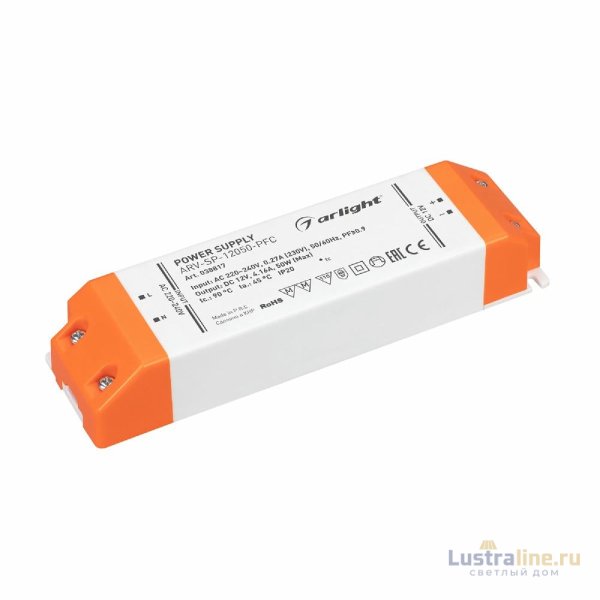 Блок питания Arlight ARV-SP-12050-PFC (12V, 4.16A, 50W) 038817 Блок питания Arlight ARV-SP-12050-PFC (12V, 4.16A, 50W) 038817
