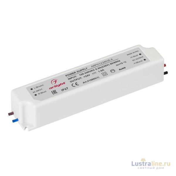 Блок питания Arlight ARPV-LV24035-A (24V, 1.5A, 35W) 018980(1)