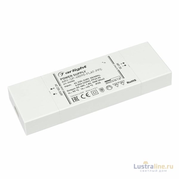 Блок питания Arlight ARV-SP-48090-FLAT-PFC (48V, 1.8A, 90W) 052082