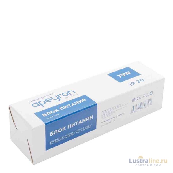 Блок питания Apeyron 12В 75Вт IP20 6,5А 03-48