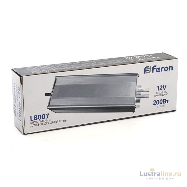 Трансформатор для светодиодной ленты Feron LB007 200Вт 12В IP67 48061