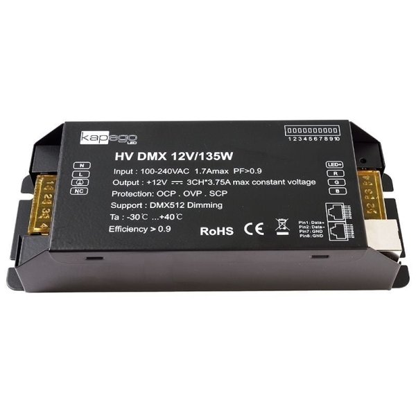 Блок питания Deko-Light HV DMX 135Вт 100-240В IP20 843274