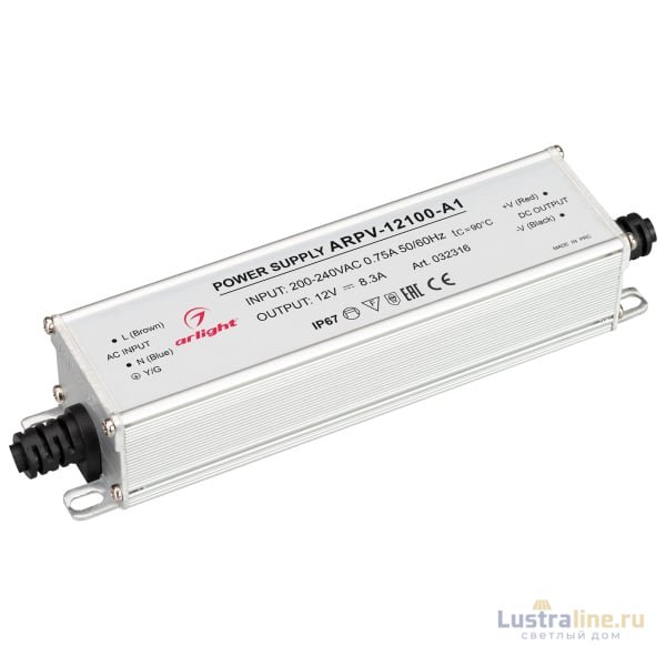 Блок питания Arlight ARPV-12100-A1 12V 8.3A 100W 032316 Блок питания Arlight ARPV-12100-A1 12V 8.3A 100W 032316