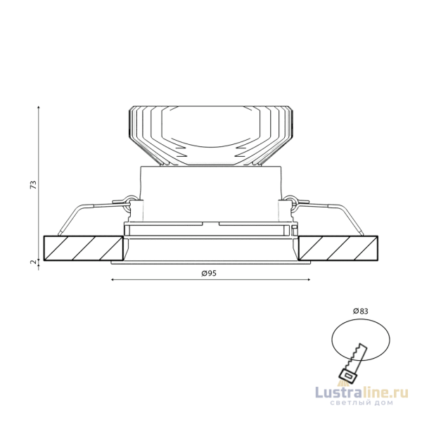 Корпус встраиваемого светильника SWG COMBO-41-WH 004180