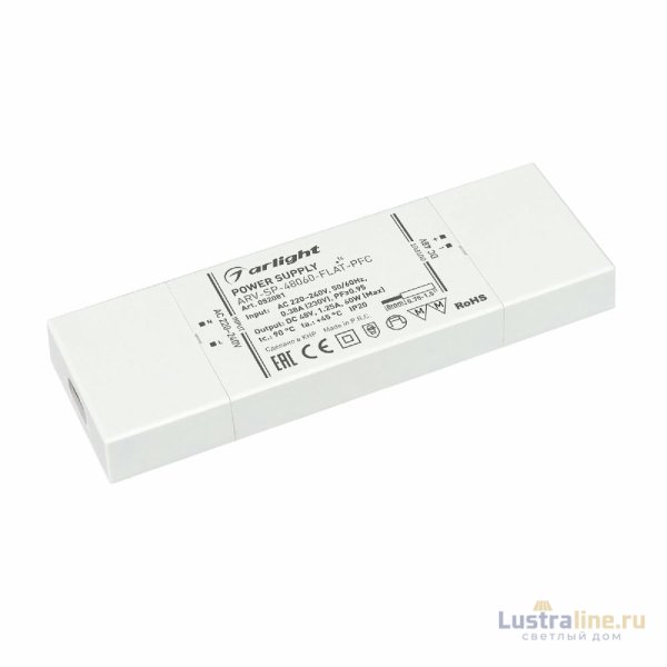 Блок питания Arlight ARV-SP-48060-FLAT-PFC (48V, 1.25A, 60W) 052081
