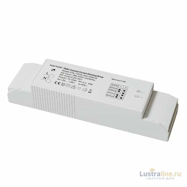 Блок питания Maytoni 15-20Вт DC23-40В IP20 Triac PSL-TR40-350-500mA