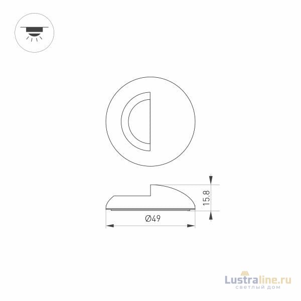 Накладка Arlight ART-Deck-Cap-Lid-R50 035760
