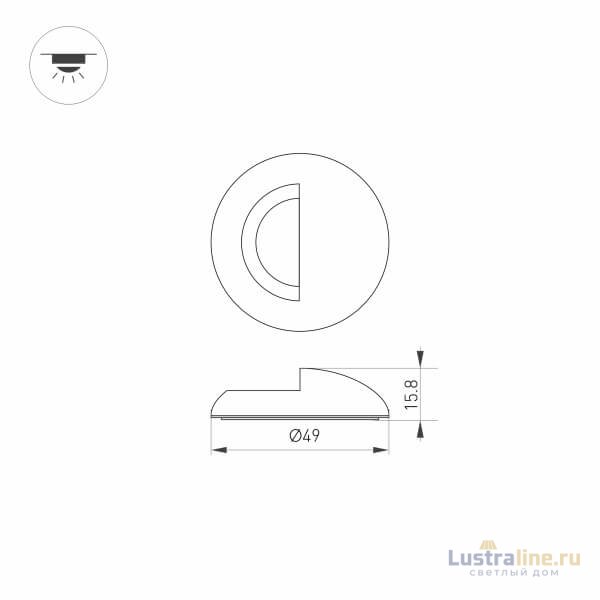 Накладка Arlight ART-Deck-Cap-Lid-R50 024931