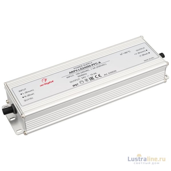 Блок питания Arlight ARPV-LG24250-PFC-0-10V-CV-CC 24V 250W IP67 10.4A 036936