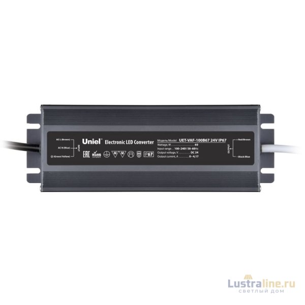 Блок питания Uniel UET-VAF-100B67 24V IP67 UL-00009367