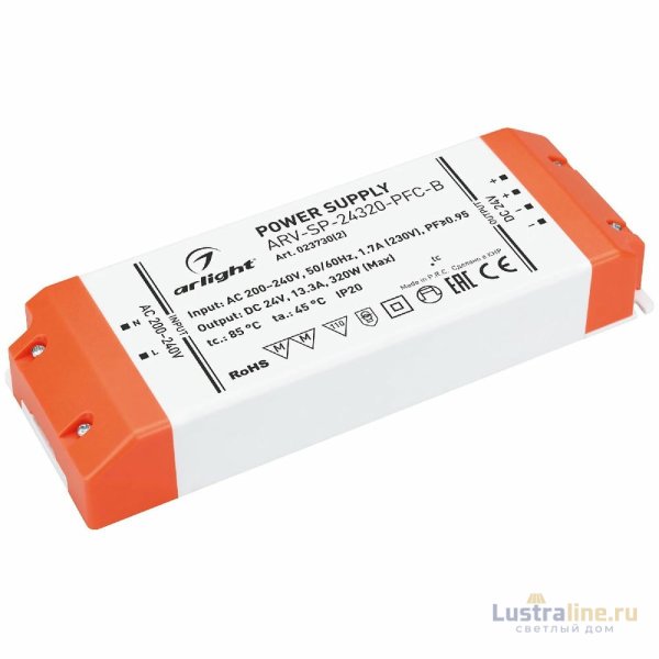 Блок питания Arlight ARV-SP-24320-PFC-B (24V, 13.3A, 320W, IP20) 023730(2)