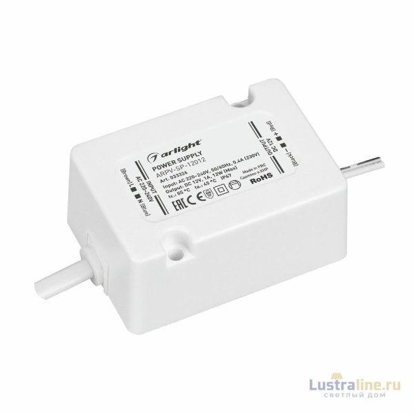 Блок питания Arlight ARPV-SP-12012 (12V, 1A, 12W) 033326 Блок питания Arlight ARPV-SP-12012 (12V, 1A, 12W) 033326