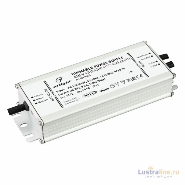Блок питания Arlight ARPV-UH24200-PFC-DALI2-PH (24V, 8.3A, 200W, IP67) 028108(2)