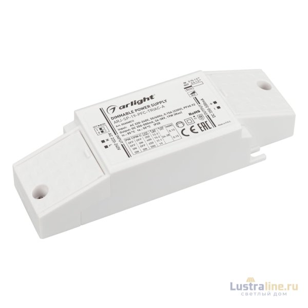 Блок питания Arlight ARJ-SP-19-PFC-Triac-INS (19W, 26-38V, 0.35-0.5A) 026048(1)