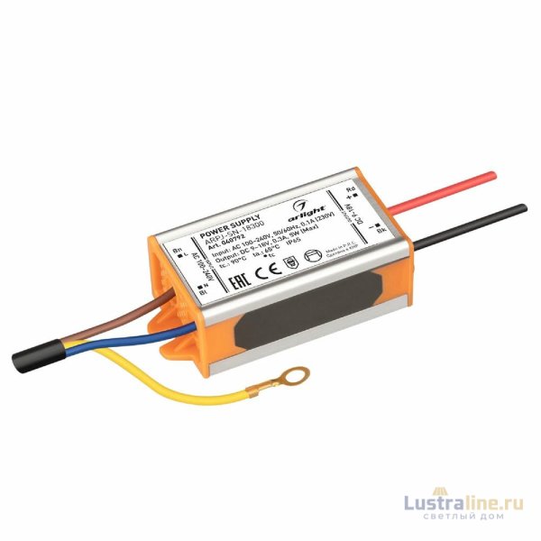 Блок питания Arlight ARPJ-SN-18300 (5W, 9-18V, 300mA, IP65) 040792