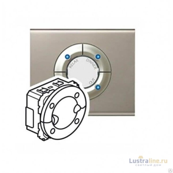 Пульт управления четырехклавишный четырехканальный KNX Legrand Celiane титановый 067579
