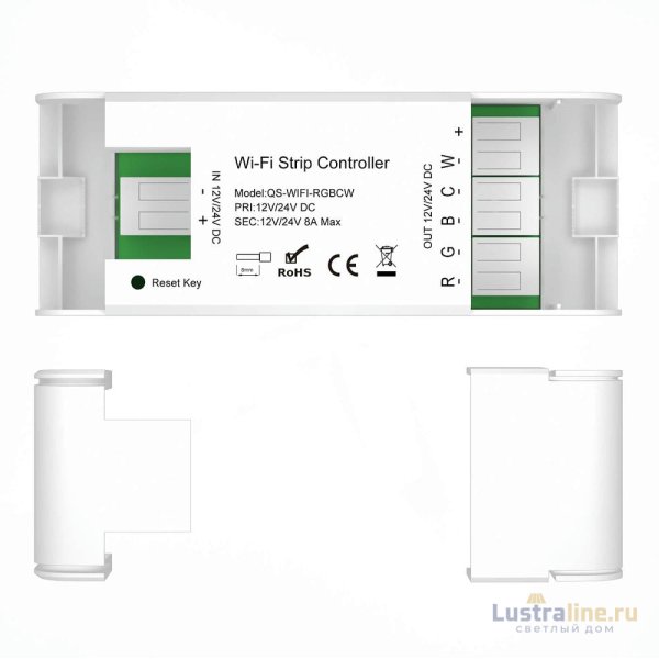 WIFI контроллер RGBCW для светодиодных лент ST Luce Functional 12/24V 8A ST9000.500.01RGBCW