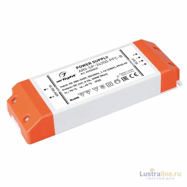 Блок питания Arlight ARV-SP-24200-PFC-B (24V, 8.3A, 200W, IP20) 022922(2)