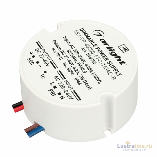 Блок питания Arlight ARJ-SP-40200-PFC-TRIAC-R (7W, 27-40V, 200mA) 040956 Блок питания Arlight ARJ-SP-40200-PFC-TRIAC-R (7W, 27-40V, 200mA) 040956