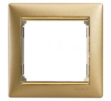 Рамка 1-постовая Legrand Valena матовое золото 770301