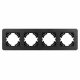 Рамка на 4 поста алюминиевая Arlight FRM-AKIRY-AL-4-BK 049732