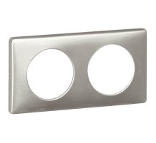 Рамка 2-постовая Legrand Celiane алюминий 068922