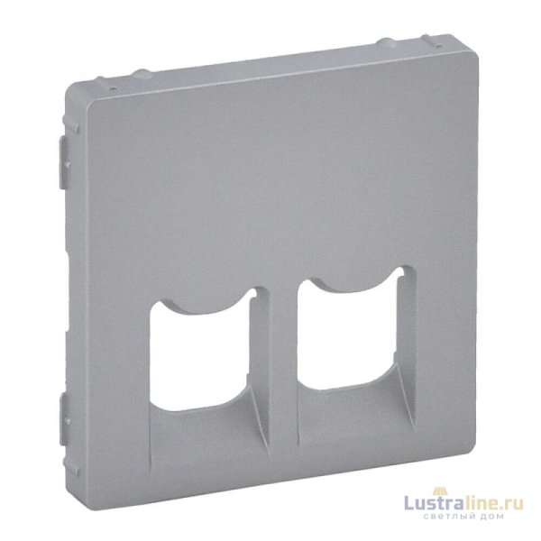 Лицевая панель Legrand Valena Life розетки телефонной RJ-11/Ethernet RJ-45 алюминий 755422