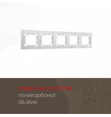 Рамка пятиместная Arte Milano 503.06-5.silver