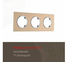 Рамка трехместная Arte Milano 502.11-3.shampan