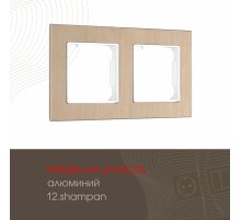Рамка двухместная Arte Milano 503.12-2.shampan